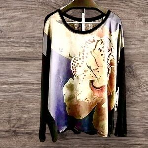 NWT 🎨 Seven7 by Bruno Magli Watercolor Floral Long Sleeve Top – Size 18/20 🎨